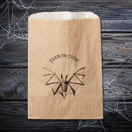 Vintages Skelettbast Halloween Geschenktütchen