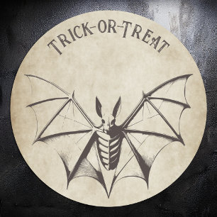 Vintages Skelettbast Halloween Runder Aufkleber