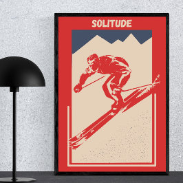 Vintages Ski Utah Mountain Resort Einsamkeit Poster