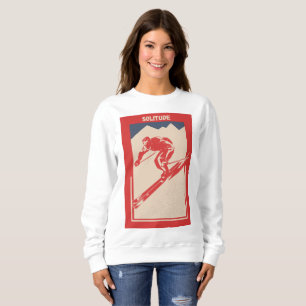 Vintages Ski Utah Mountain Resort Einsamkeit Sweatshirt