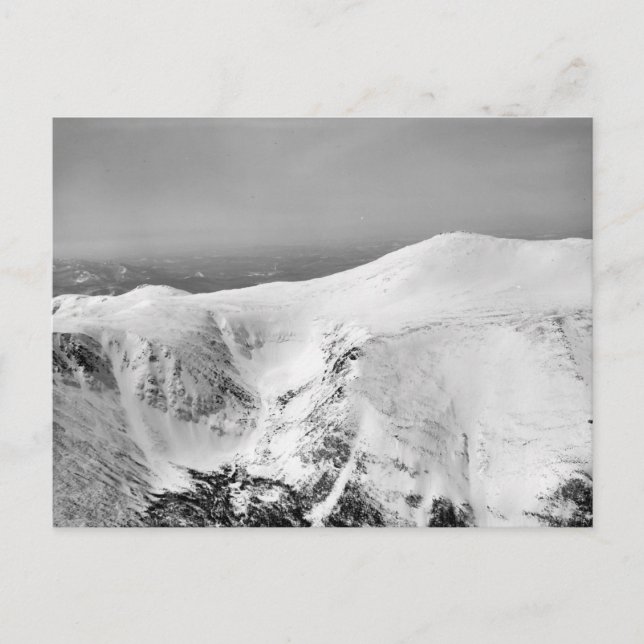 Vintages Skibild, Pisten identifizieren Postkarte (Vorderseite)