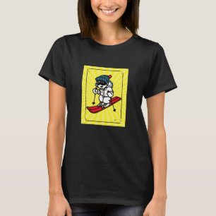 Vintages Skidesign Skifahrer Skigeschenk T-Shirt