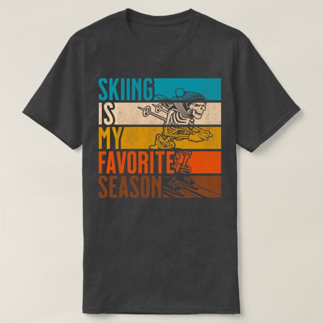 Vintages Skifahren ist meine Lieblingssaison Gi T-Shirt (Design vorne)