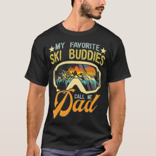 Vintages Skifahren meine Lieblingsskibuddys nennen T-Shirt