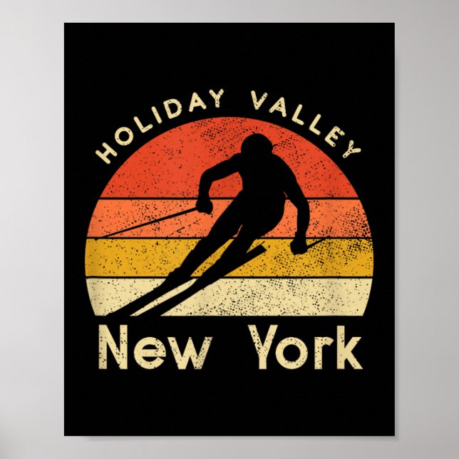 Vintages Skiferiental New York Poster (Vorne)