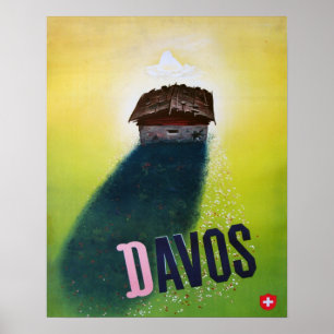 Vintages Skiposter, Davos Poster