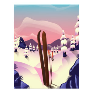 Vintages Skiposter Fotodruck