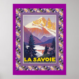 Vintages Skiposter, Frankreich, La Savoie Poster