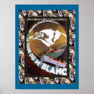 Vintages Skiposter, Frankreich, Tour de Mont Blanc Poster