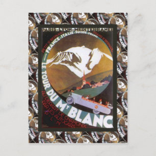 Vintages Skiposter, Frankreich, Tour de Mt Blanc Postkarte