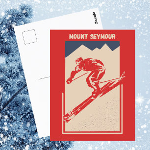 Vintages Skiposter Kanada Resort Monte Seymour Postkarte