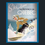 Vintages Skiposter, Quebec für Wintersport Poster<br><div class="desc">Vintages Skiposter, Quebec für Wintersport</div>