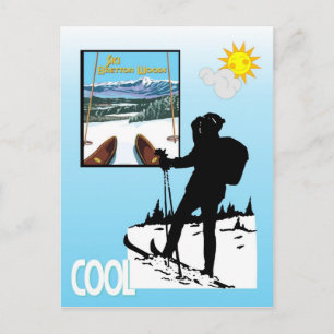 Vintages Skiposter, Ski Bretton Woods Postkarte