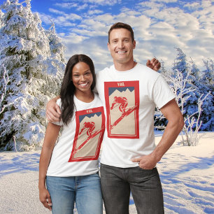 Vintages Skipposter Colorado Skiausrüstung T-Shirt