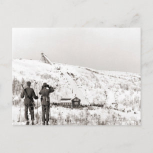 Vintages Skizzenbild, Behaltend auf die Dinge Postkarte