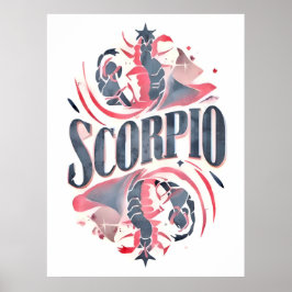 Vintages Skorpio Zodiac-Zeichen Poster