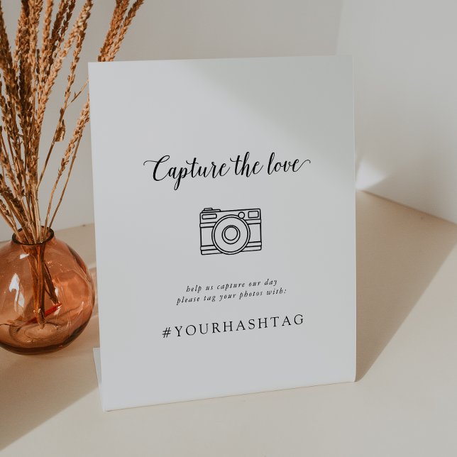 Vintages Skript Capture Die Liebe Hochzeit Hashtag Sockelschild (Von Creator hochgeladen)