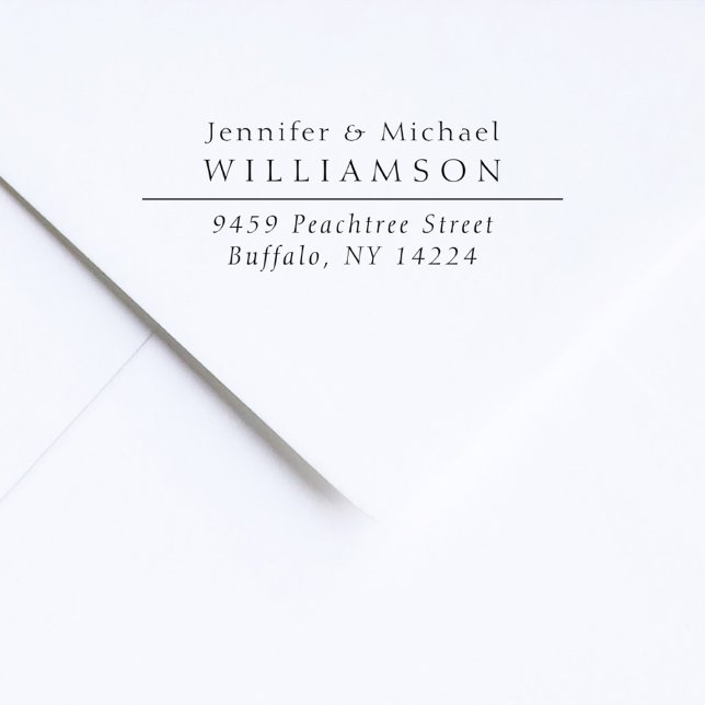 Vintages Skript Einfache Hochzeit-Rücksendeadresse Permastempel (Von Creator hochgeladen)