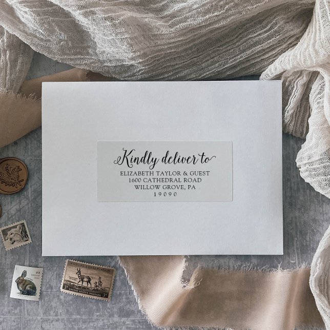 Vintages Skript-Gästeschrift Aufkleber (Von Creator hochgeladen)