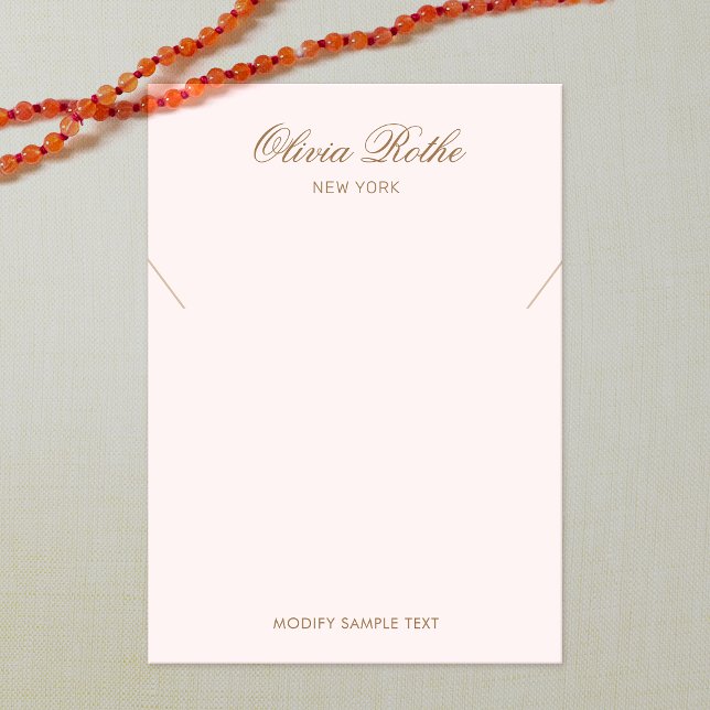 Vintages Skript, hellrosa Nekklasseanzeige (Von Creator hochgeladen)