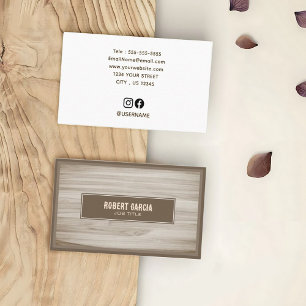 Vintages Skript rückgängig machen   Moderner rusti Visitenkarte