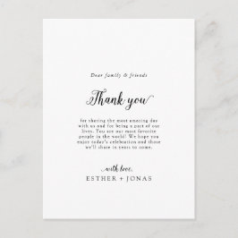 Vintages Skript Vielen Dank Empfang Card Postkarte