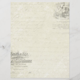 Vintages Skriptaltpapier Ephemera Scrapbook Paper