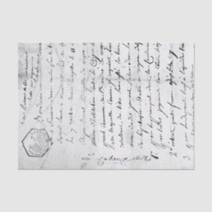 Vintages Skripthandschreiben Seidenpapier