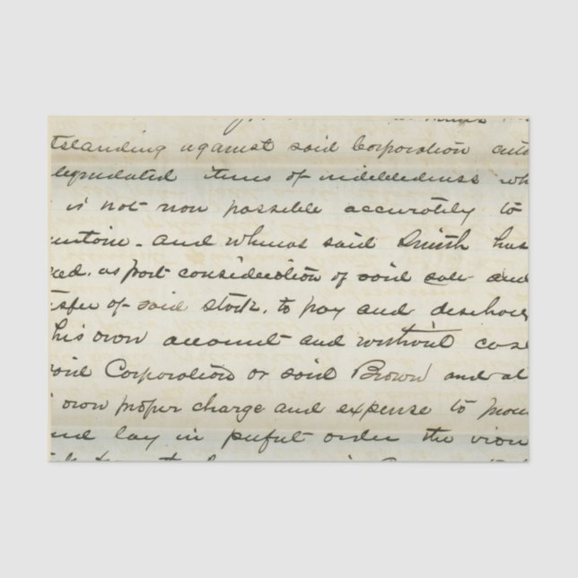 Vintages Skripthandschriftenschreiben Seidenpapier (Vorderseite)