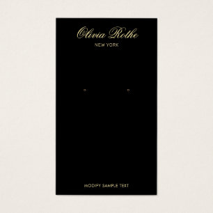 Vintages Skriptschwarzer Ohrring-Display