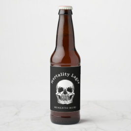 Vintages Skull Spooky Halloween Bierflaschenetikett