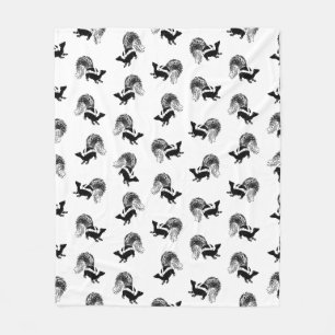 Vintages Skunkmuster CUSTOM HINTERGRUNDFARBE Fleecedecke