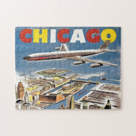 Vintages Skyline-Flugzeug Puzzle