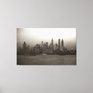 Vintages Skyline-Foto von New York City (1941) Leinwanddruck
