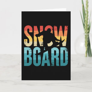 Vintages Snowboard-Geschenk für Snowboarder Karte