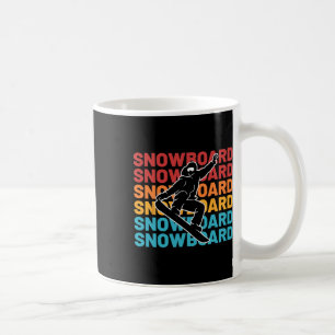 Vintages Snowboard Wintersport Skifahren Kaffeetasse