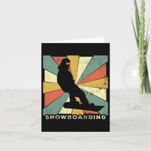 Vintages Snowboarden Retro-Geschenk Karte