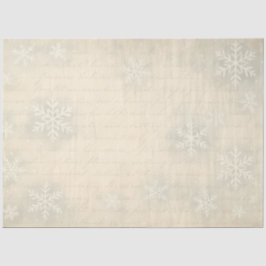 Vintages Snowflake Script Winter Decoupage Seidenpapier