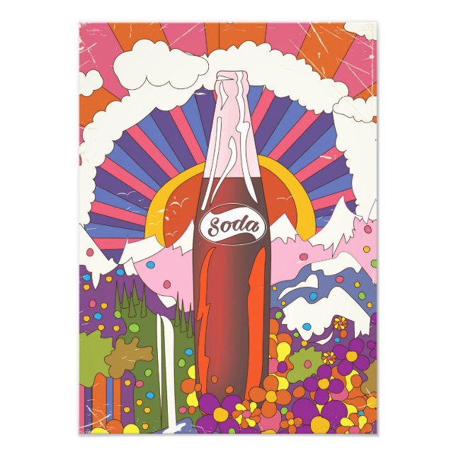 Vintages Soda-kommerzielles Plakat Fotodruck (Vorne)