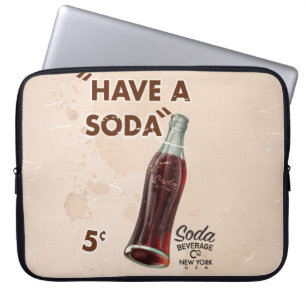 Vintages Soda Poster Laptopschutzhülle