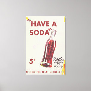 Vintages Soda Poster Leinwanddruck