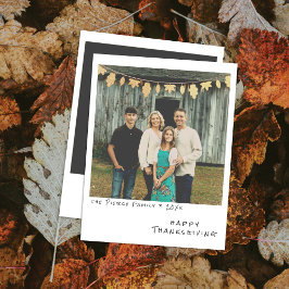Vintages sofortiges Foto - Imitate Blätter verdeck Feiertagskarte