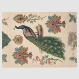 Vintages Solo-Pfauendeckenpapier Seidenpapier