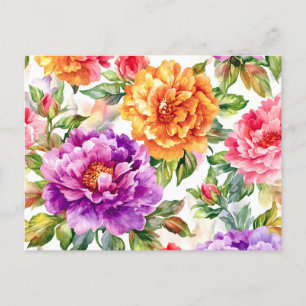 Vintages Sommerblutlicht Florals Feiertagspostkarte