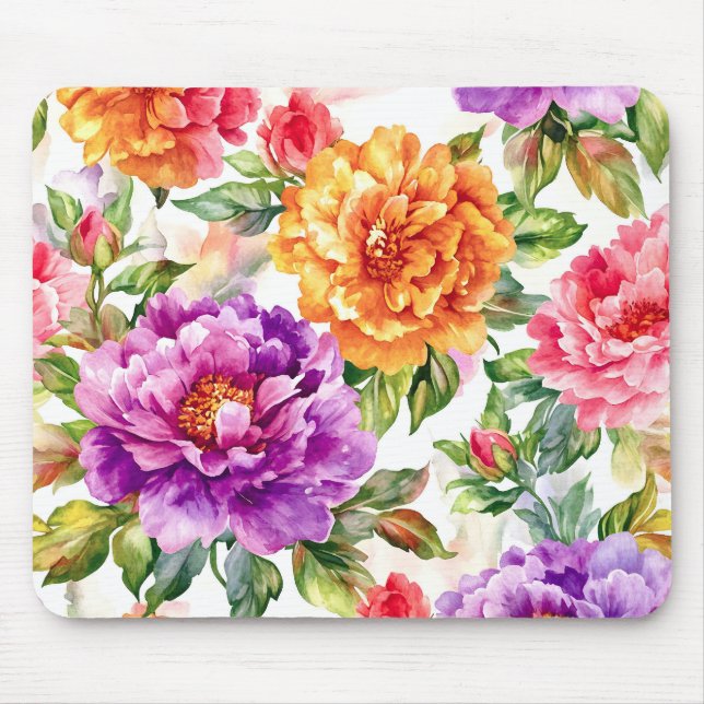Vintages Sommerblutlicht Florals Mousepad (Vorne)