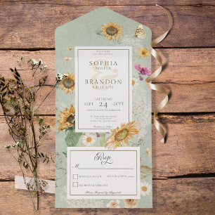 Vintages Sommersonnengebäck Grün kein Abendessen All In One Einladung