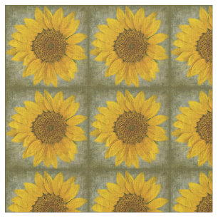Vintages Sonnenblume-Muster-Gewebe Stoff
