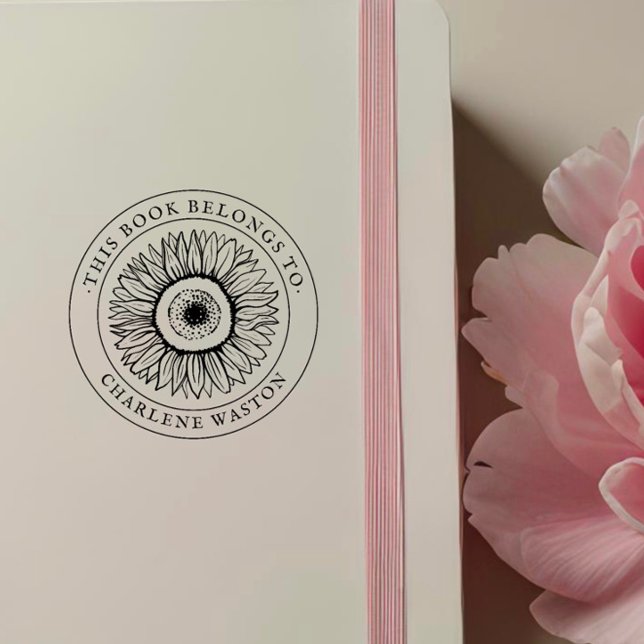 Vintages Sonnenblumenbuch Gummistempel (Von Creator hochgeladen)