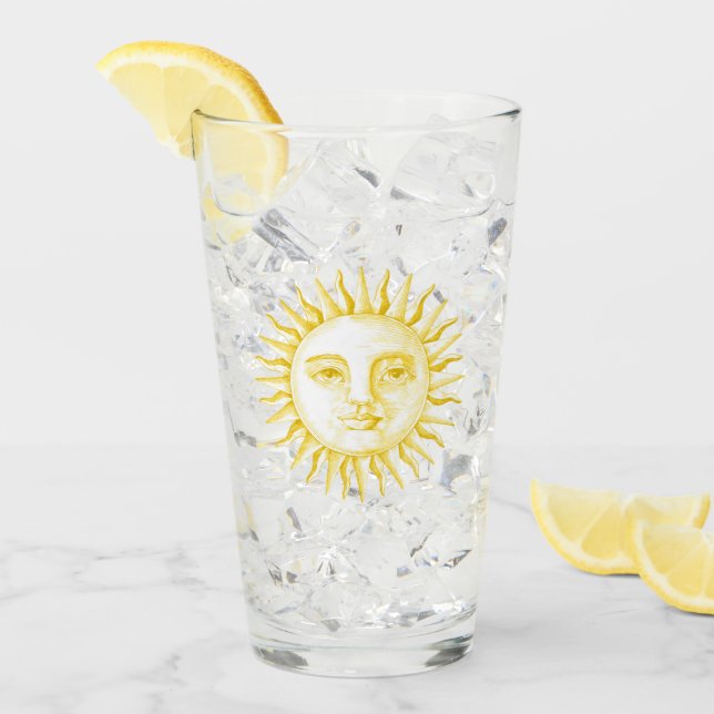 Vintages Sonnenglas Glas (Vorderseite Ice)