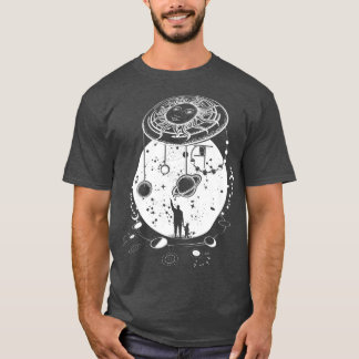 Vintages Sonnensystem Astronomie Vater und T-Shirt